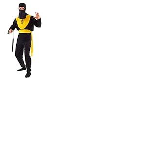 Ciao- D&eacute;guisement de Dragon Ninja Scorpion pour Adulte, Public de consommateurs, 62126, Noir, Jaune, Taille Unique