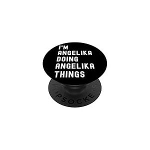Je suis Angelika Qui Fait des Choses à Angelika PopSockets PopGrip Adhésif