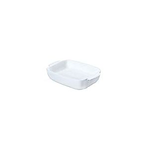 Pyrex 8013102 Signature Plat à Four Rectangulaire Blanc en Céramique 35 x 25 cm
