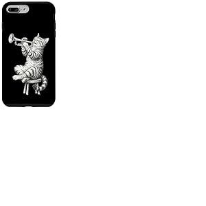 Trompette Chat Trompettiste Homme Enfant Coque pour iPhone 7 Plus/8 Plus