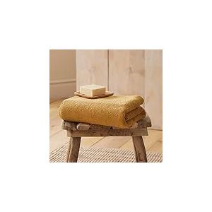 Drift Home - Serviette de Bain Ocre (90 x 150 cm) - Douce et Absorbante - Serviette Premium 600GSM - Coton Durable - Recyclé - Serviettes de Salle de Bain en Moutarde Jaune - Drap de Bain