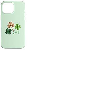 Motif tr&egrave;fle Irlandais l&eacute;opard Buffalo Plaid St Patrick Porte-Bonheur Coque pour iPhone 16 Pro Max