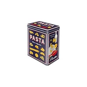 Nostalgic-Art Bo&icirc;te de conservation r&eacute;tro L, 3 l, Pasta Variety &ndash; Id&eacute;e de cadeau pour la cuisine, grande r&eacute;cipient m&eacute;tallique, design vintage