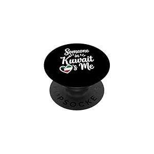Quelqu'un Au Kowe&iuml;t M'aime Drapeau C&oelig;ur Amour PopSockets PopGrip Adh&eacute;sif