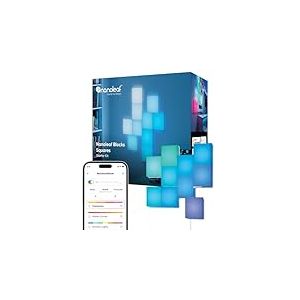 Nanoleaf Blocks Kit de démarrage | 10 Carrés LED Multicolores RGBW, Panneau Éclairage Dynamique, Sync Musique & Screen, Contrôle WiFi par App/Voix (Alexa, Apple, Google), Deco Murale Chambre Gaming