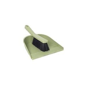 York Balayette et Pelle avec Caoutchouc - Kit de Balayage Manuel - Pelle et balayette - Fabriqué en granulés - Kit de Balayage écologique (Vert) - 8,5 x 5,5 x 2,5 cm