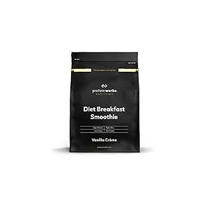 THE PROTEIN WORKS - Diet Breakfast Smoothie | Petit-déjeuner sur le pouce | Hyperprotéiné et peu sucré | 36 Portions | Vanille Crème | 2kg