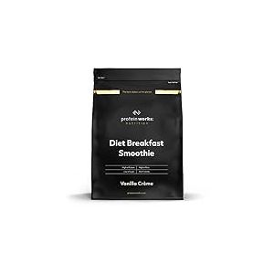 Protein Works - Diet Breakfast Smoothie | Petit-déjeuner sur le pouce | Hyperprotéiné et peu sucré | 36 Portions | Vanille Crème | 2kg