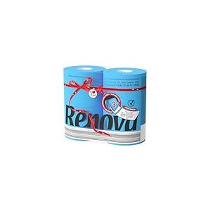 Renova Lot de 5 x 4 rouleaux de papier toilette bleu