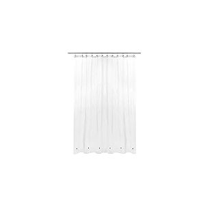 Barossa Design Doublure de Rideau de Douche avec 6 aimants, Rideau de Douche en Plastique Transparent en Vinyle Transparent avec &oelig;illets m&eacute;talliques pour Salle de Bain, 177 x 183 cm