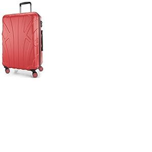 SUITLINE - Valise &agrave; roulettes, Bagage Coque Rigide avec Extension de Volume, Verrouillage TSA, 4 roulettes jumel&eacute;es caoutchout&eacute;es, ABS, Mat 76 cm, 110 litres, Corail