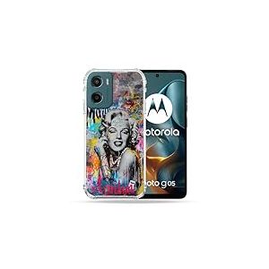 Cokitec Coque Renforcée pour Motorola G05 / E15 Street Art Maryline Monroe