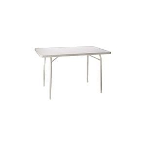 Sieger 120/W Table de Jardin Rectangulaire Acier Blanc 115 x 70 x 72 cm