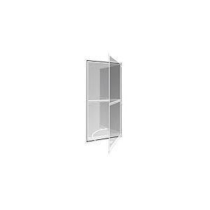 Windhager EXPERT 03240 Moustiquaire de porte battante pour porte battante, moustiquaire avec cadre tendu, 100 x 210 cm, blanc