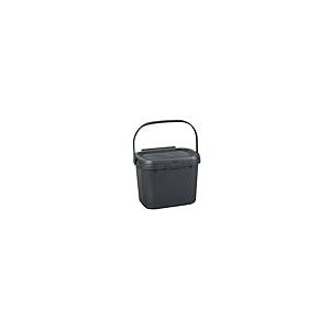Addis 518251 - Poubelle à Compost de Cuisine à Usage Quotidien - argenté, argenté métallique - pour déchets Alimentaires - 4,5 l