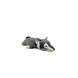 Nemu Nemu Animals - Grosse Peluche Kawaii XXL Loup - Peluche Geante Extra Douce et Douillette - Grande Peluche Animaux Con&ccedil;u au Japon - Taille XXL - 74 cm - Coussin Kawaii
