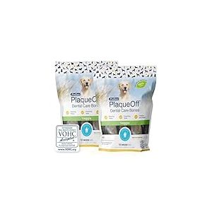 ProDen PlaqueOff 13 Bones Dentaires pour Chiens Moyens et Grands, Éliminateur de Tartre, Plaque et Mauvais Souffle, Améliore la Santé Buccale Globale - Légumes - Pack de 2