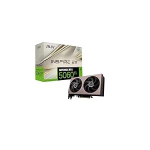 MSI NVIDIA GeForce RTX 5060 Ti 16G Inspire 2X OC Carte Graphique 16 Go GDDR7 (28 Gb/s/128 Bits), Refroidissement à Triple Ventilateur (3 x Ventilateurs STORMFORCE) - HDMI 2.1b, DisplayPort 2.1b,