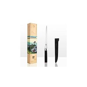 KOTAI | Couteau &agrave; Poisson | Filet de Sole | Lame Flexible de 20 cm | Id&eacute;ale pour Fileter le Poisson | Aiguis&eacute; &agrave; la Main | Acier Inoxydable Japonais 440C Ultra-Tranchant | Manche en Pakkawood