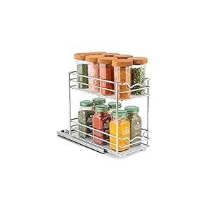 HOLDN&rsquo; STORAGE &Eacute;tag&egrave;re &agrave; &eacute;pices pour armoire, robuste &ndash; &Eacute;tag&egrave;re &agrave; &eacute;pices amovible &ndash; Organisation des &eacute;pices 11,4 cm L x 26,4 cm P x 22,4 cm H &ndash; &Eacute;tag&egrave;res &agrave; &eacute;pices pour armoires int&eacute;rieures et