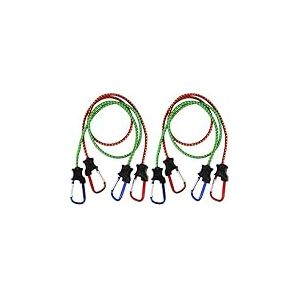 C.A.O. - Sandows à Mousqueton en Sandow élastique polypropylène/Aluminium/Plastique - Longueur 1 m - Diamètre ø 8 mm (Lot de 2)