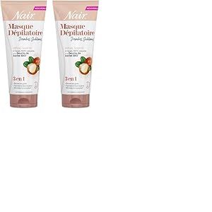 NAIR - Crème Dépilatoire Jambes Sublimes Rituel Karité, Argile 100% d'Origine Naturelle & Beurre de Karité Bio, Formule 3-en-1, 180 ml (Lot de 2)