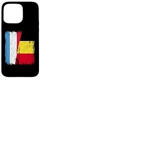 Maillot belge luxembourgeois demi drapeau belge luxembourgeois Coque pour iPhone 15 Pro Max