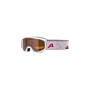 ALPINA PINEY Lunettes de ski anti-bu&eacute;e, extr&ecirc;mement robustes et incassables, avec protection UV 100% pour enfants, blanc/fleur mat, taille unique