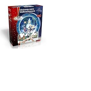 Christmas Gift 79810 Scène de Noël 12 LED B/O 3xaa piles exclues, Multicolore