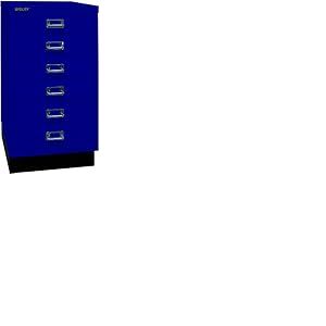 BISLEY MultiDrawer, série 29 avec Socle, Format A3, 6 tiroirs, Métal, 639 Bleu Oxford, 43,2 x 34,9 x 67 cm
