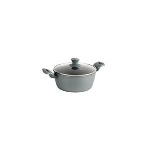 Progress BW09802GWK Shimmer Collection Stockpot With Lid, 7 X Tougher Non-Stick Coating, Metal Utensil & Dishwasher Safe, Suitable For Induction Hobs, Forged Aluminium, Soft-Touch Handles, 24 cm
