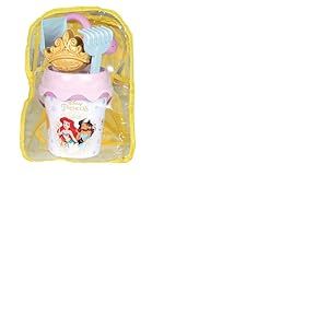 Smoby Plage Accessoires-Sac à Dos, Seau, arrosoir, Tamis, Pelle, râteau, Moule à Princesses Disney, à partir de 18 Mois (7600862179), 7000862179, Multicolore