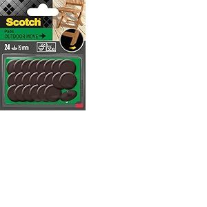 'Scotch 0 Outdoor Nail Transfer Pads SP83N99, Brown, Ø 19 mm, Pack of 24
