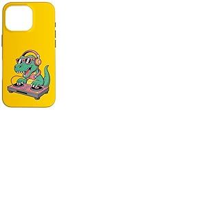 DJ Dino Funny Music Lover Tourne-Disque Dinosaure Coque pour iPhone 16 Pro