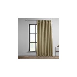 HPD Half Price Drapes Rideaux occultants Extra Larges en Lin synthétique pour Chambre à Coucher et Salon (1 Panneau), 254 x 274,3 cm (l x L), Brun Nomade