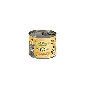 GranataPet Symphonie No.7 Lot de 6 sachets de nourriture pour chat au poulet et au poisson sans céréales ni sucre ajoutés - Filet en gelée naturelle - Nourriture humide délicate pour chats - 6 x 200 g