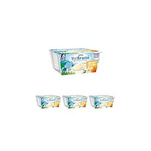 NESTL&Eacute; B&Eacute;B&Eacute; - P'TIT BRASS&Eacute; LES SANS SUCRES AJOUT&Eacute;S ABRICOT VANILLE DES 6 MOIS 4X90G (Lot de 4)