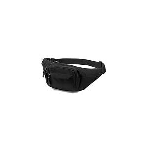 Vinabo Sac Banane Femme et Homme - Chic Sacoche Banane - Sacoche Unisexe Urbaine pour Sport Ext&eacute;rieur, Randonn&eacute;e, Camping, Noir