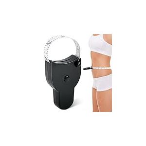 Metre Ruban Couture 1,5 m/60 inch, Ruban Mesure Corps Double Face pour Mesures Corporelles, Rétractable Metre Couture pour Mesurer la Longueur, Poitrine, Taille, Noir