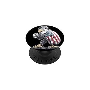 Costume d'aigle Militaire en Costume de Soldat PopSockets PopGrip Adhésif
