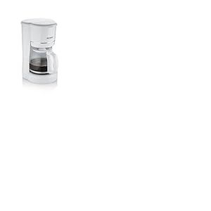 SEVERIN Cafetière Filtre, 900W, 1,4L, Jusqu'à 10 tasses, Système anti-goutte, Filtre permanent amovible, Plaque chauffante, Blanc, KA4323