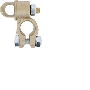 Restagraf - Cosse de Batterie &agrave; Double Serrage - Borne N&eacute;gative - Compatible Poids Lourds & V&eacute;hicules Legers Essence & Diesel - Connexion Fiable pour Fils de 35 &agrave; 70 mm&sup2; - R&eacute;f. 225201 - Bo&icirc;te de 1