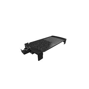 Cecotec Gril Électrique Tasty&Grill 3000 RockWater MixGrill, 2600 W, Revêtement Antiadhésif, Surface Mixte, Thermostat Réglable, Nettoyage au Lave-vaisselle, Grande Surface de Cuisson, 45x25 cm