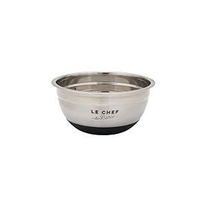 COOK CONCEPT, KU6770, Bol mélangeur antidérapant élégant, idéal pour mélanger et Servir, capacité de 20 cm, Facile à Nettoyer, Couleur Gris, 20x9,5x20 cm
