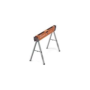 Bora Portamate Speedhorse Chevalet de sciage – Support de table monobloc avec pieds pliants, dessus en métal pour 2 x 4, chevalet de sciage professionnel robuste pour travail du bois, charpentiers,