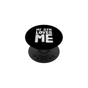 Fitness Je pr&eacute;f&egrave;re Faire de la Gym Body Builder My Gym Loves Me PopSockets PopGrip Adh&eacute;sif