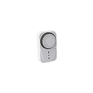 MKC | Minuterie Mécanique Hebdomadaire, Minuterie Prise Électrique MKTIW-1, C/SWITCH, Fonction ON/OFF, Indicateur LED, Temps de Réglage minimum 2h par jour pendant 7 jours, 3500W, Prise 10/16a