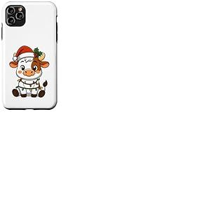 Pyjama avec lumières d'arbre de Noël en Forme de Vache pour Filles et garçons Coque pour iPhone 11 Pro Max