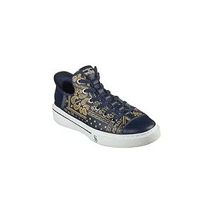 Skechers Homme Dogg: Snoop One-Double G Hands Free Slip-ins Basket, Navy/Gold Bandana Print Leather, 39.5 EU