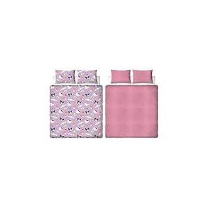 Parure de lit Double Officielle Hello Kitty Character World, Motif Chill | Housse de Couette réversible en Polaire Double Face, Article Officiel avec taies d'oreiller Assorties.
